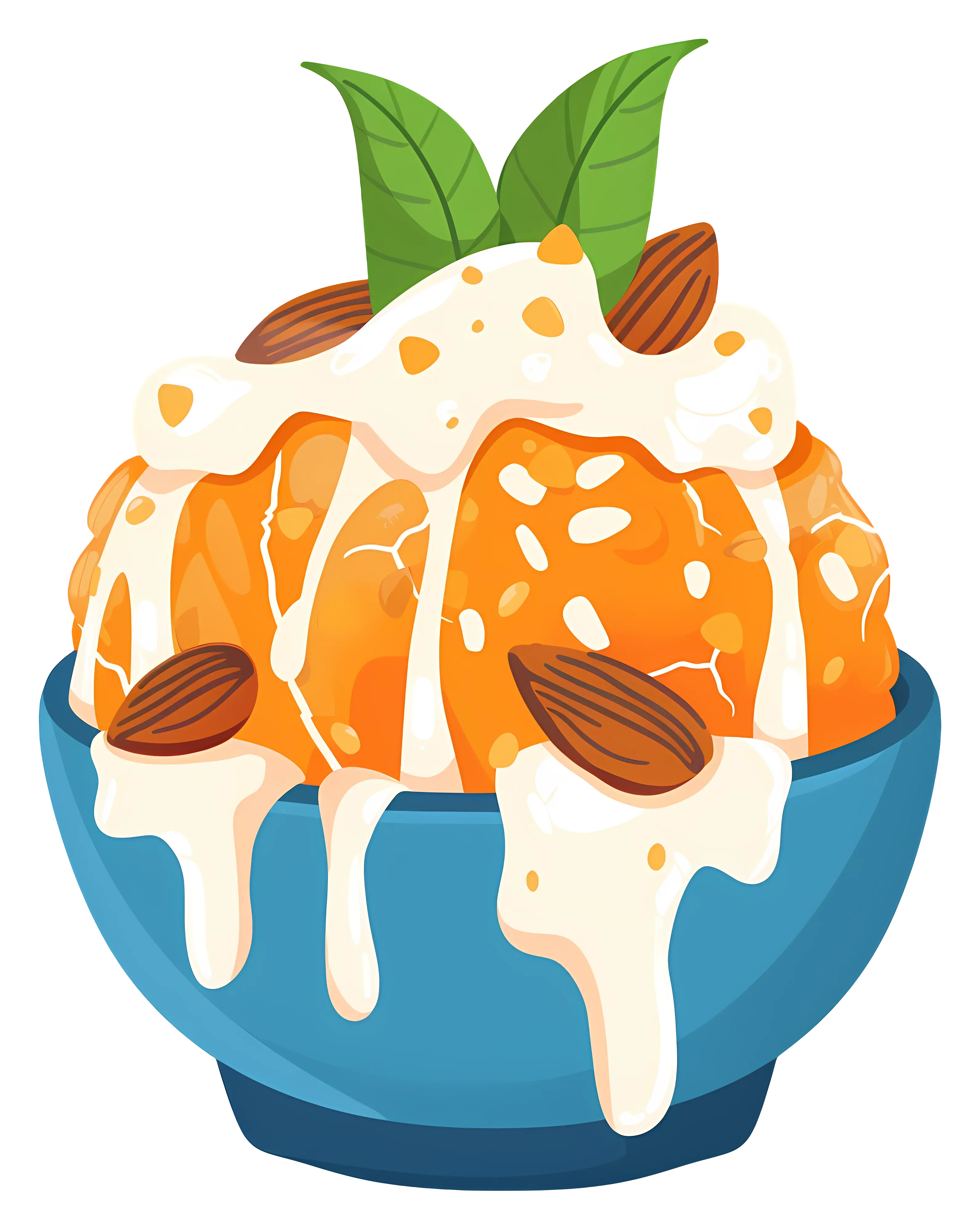 Orange Dessert with Almond Topping