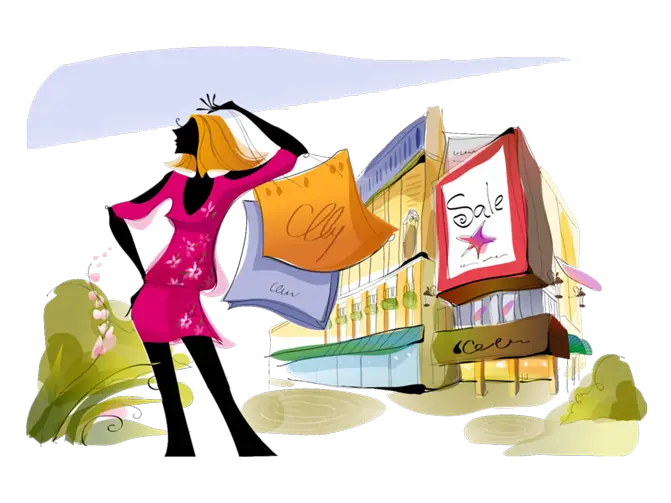 Woman Shopping with Bags