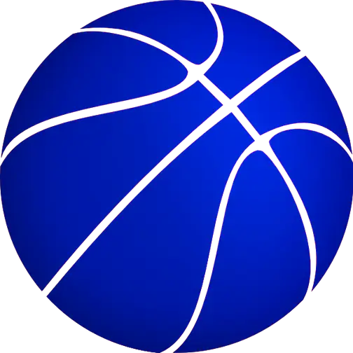 Blue Basketball Illustration