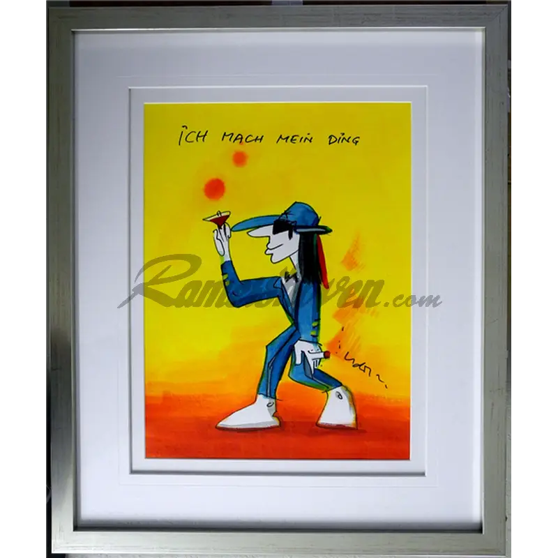 Framed Colorful Painting with Text