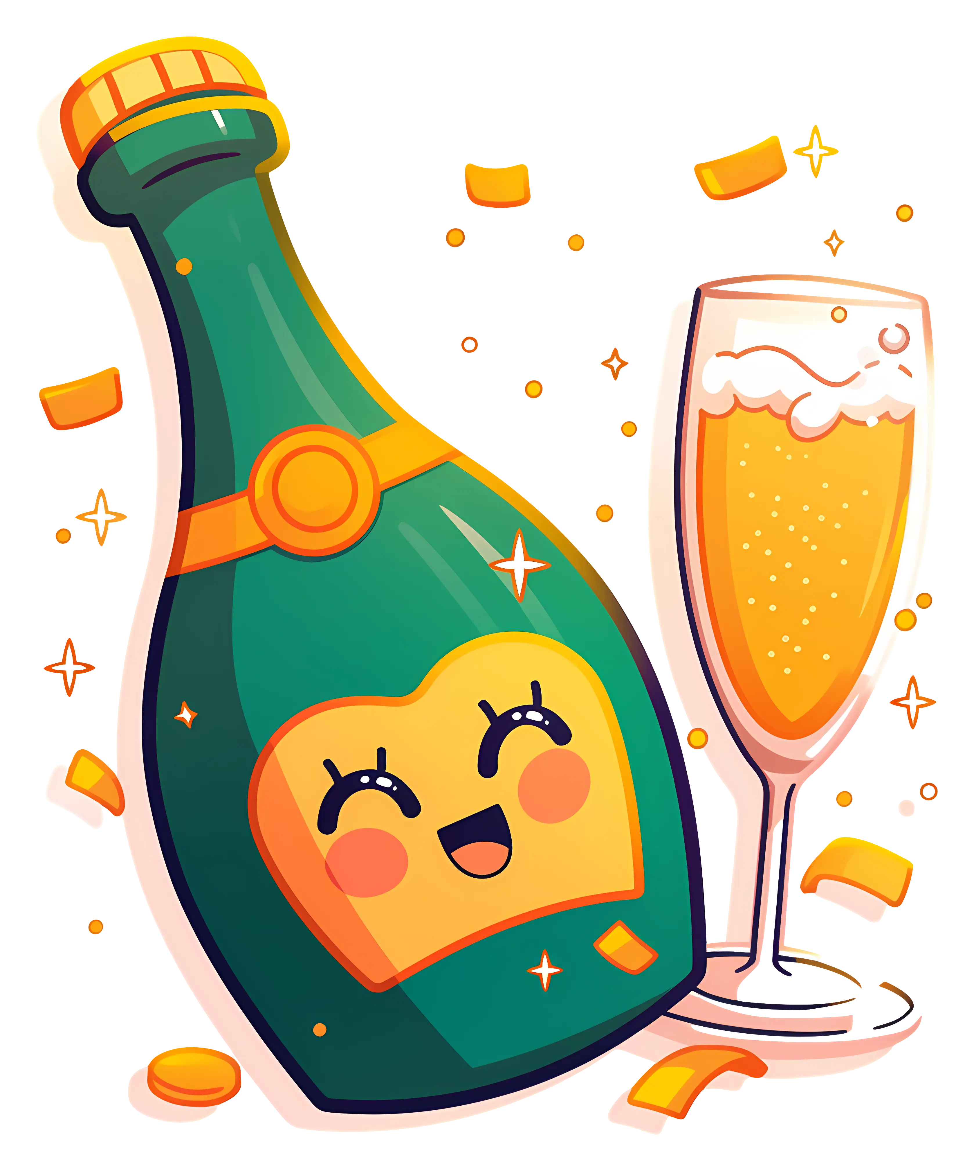 Champagne Bottle Beverage