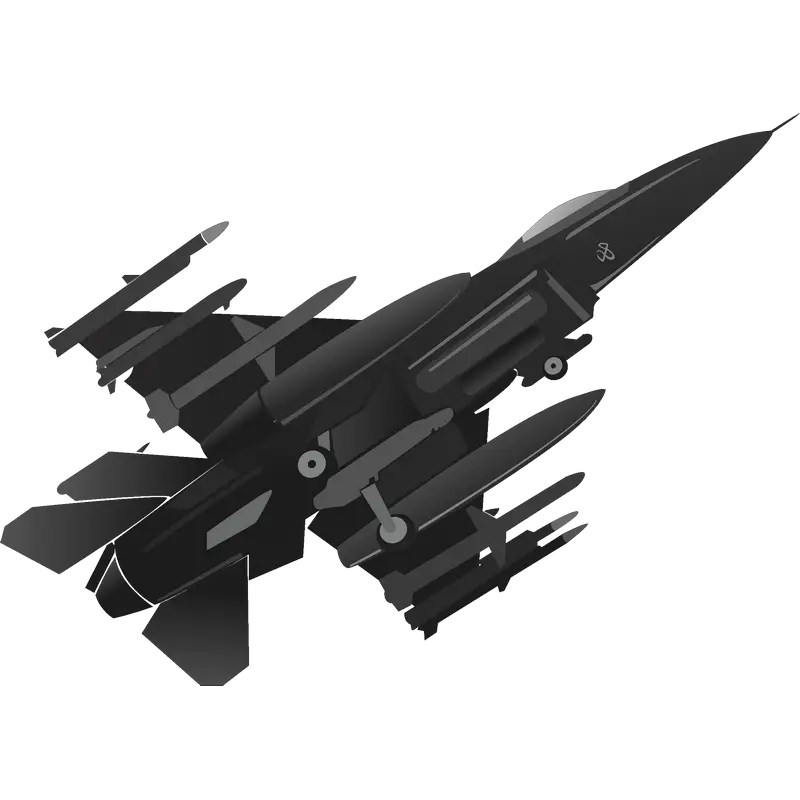 Black Fighter Jet