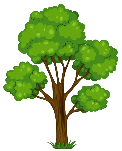Green Cartoon Tree Illustration