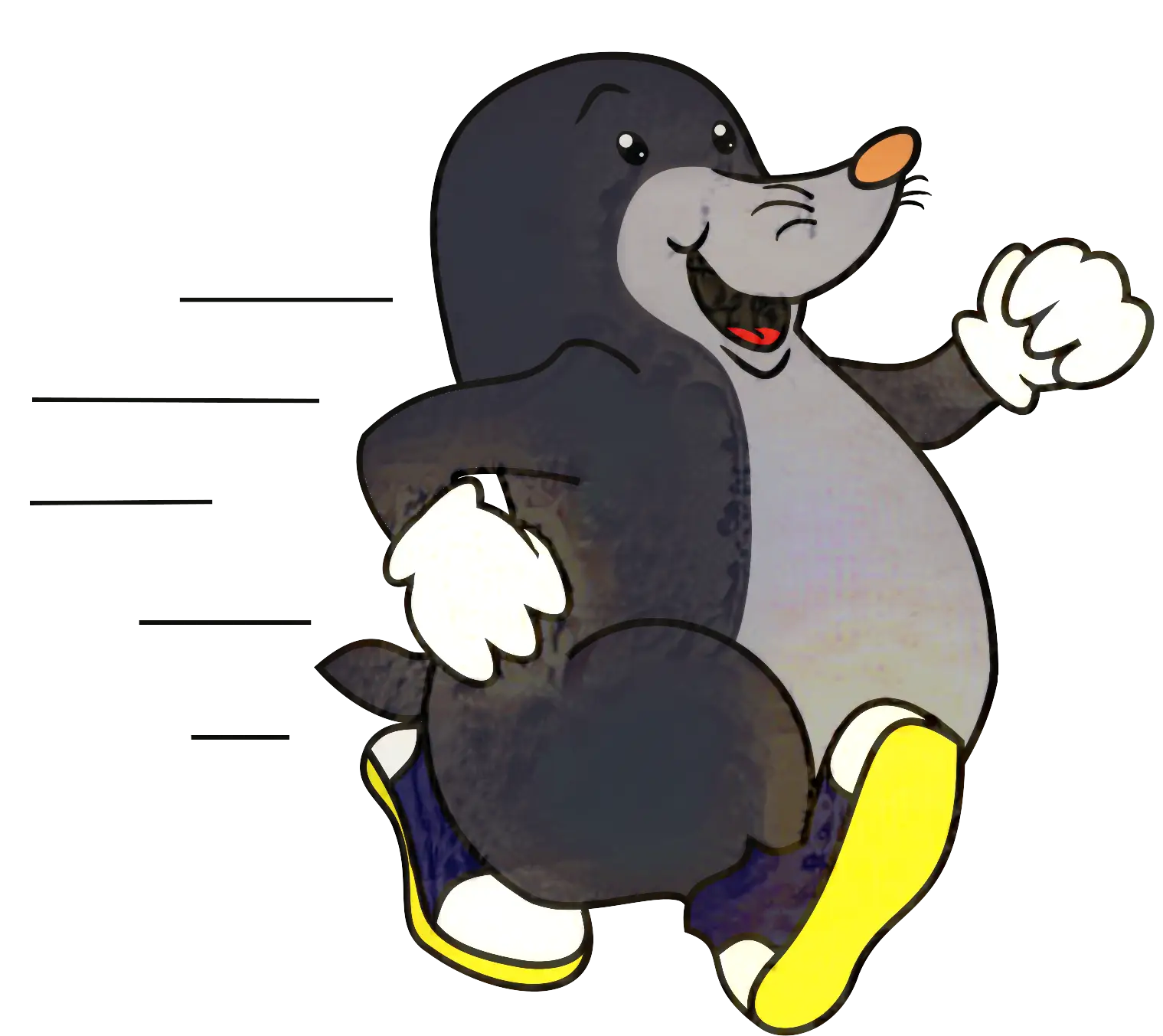 Cartoon Mole Running Illustration