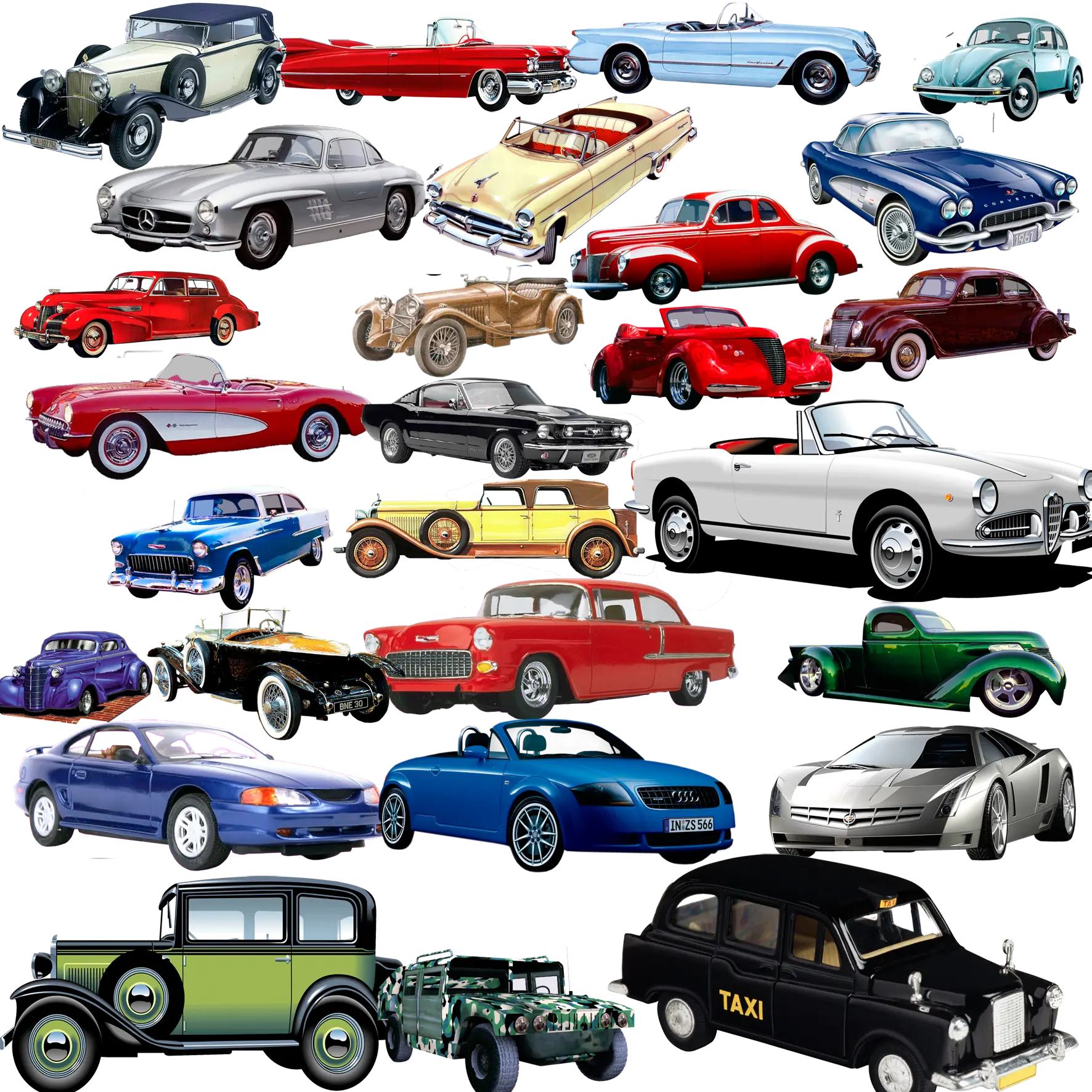 Collection of Vintage Cars