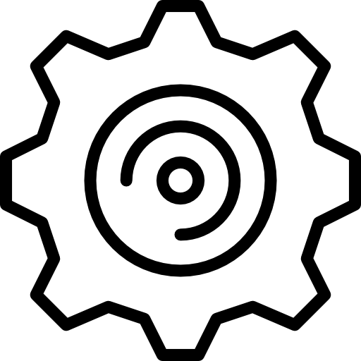 Gear Icon with Central Circle