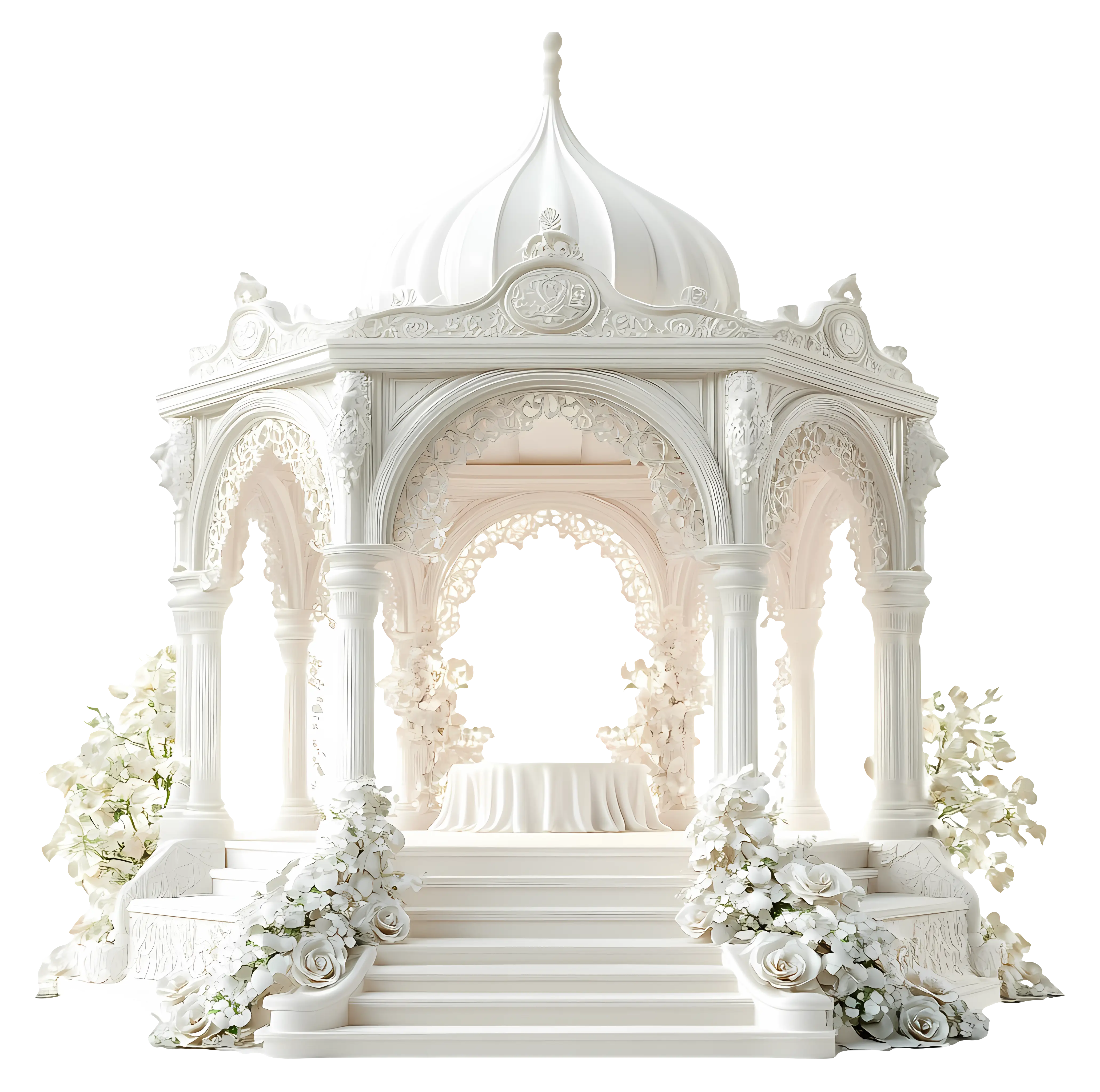 Ornate White Gazebo