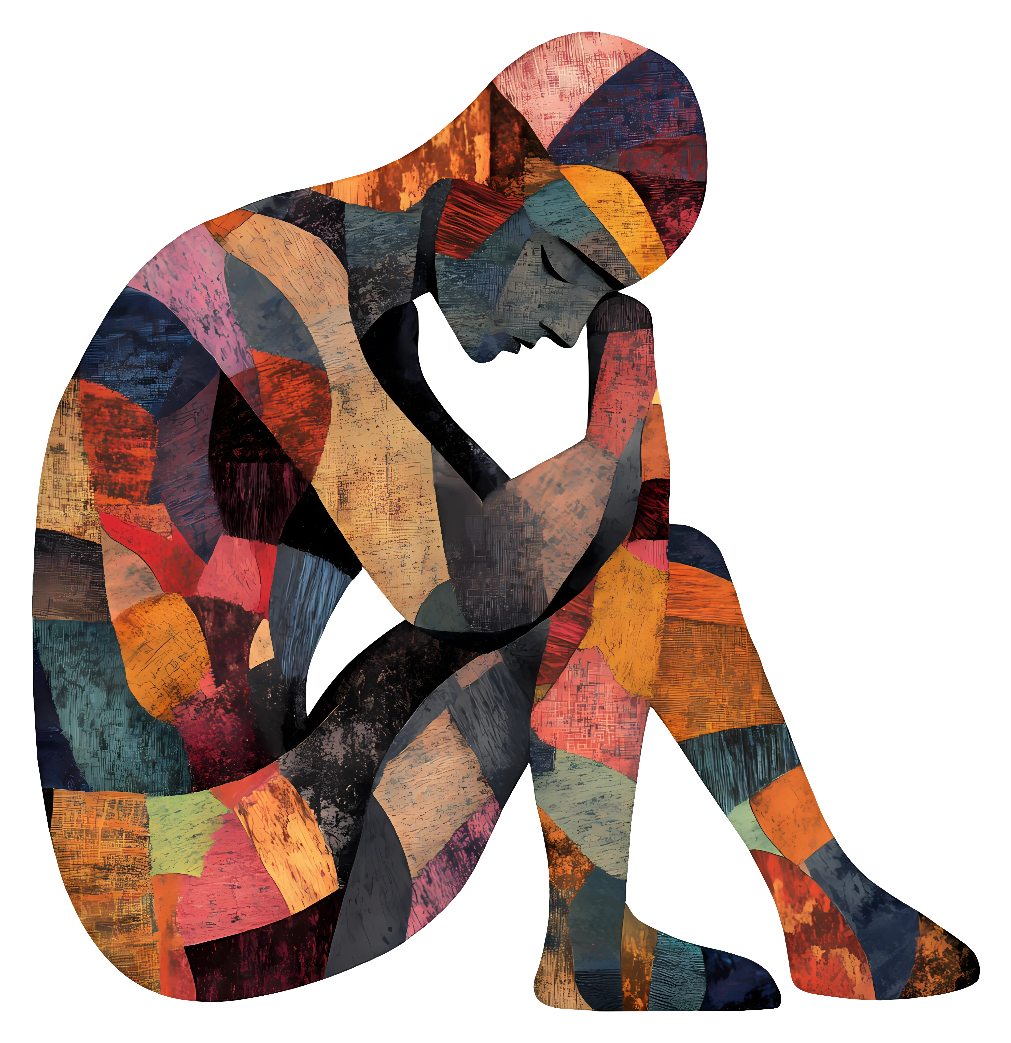 Abstract Colorful Silhouette Art