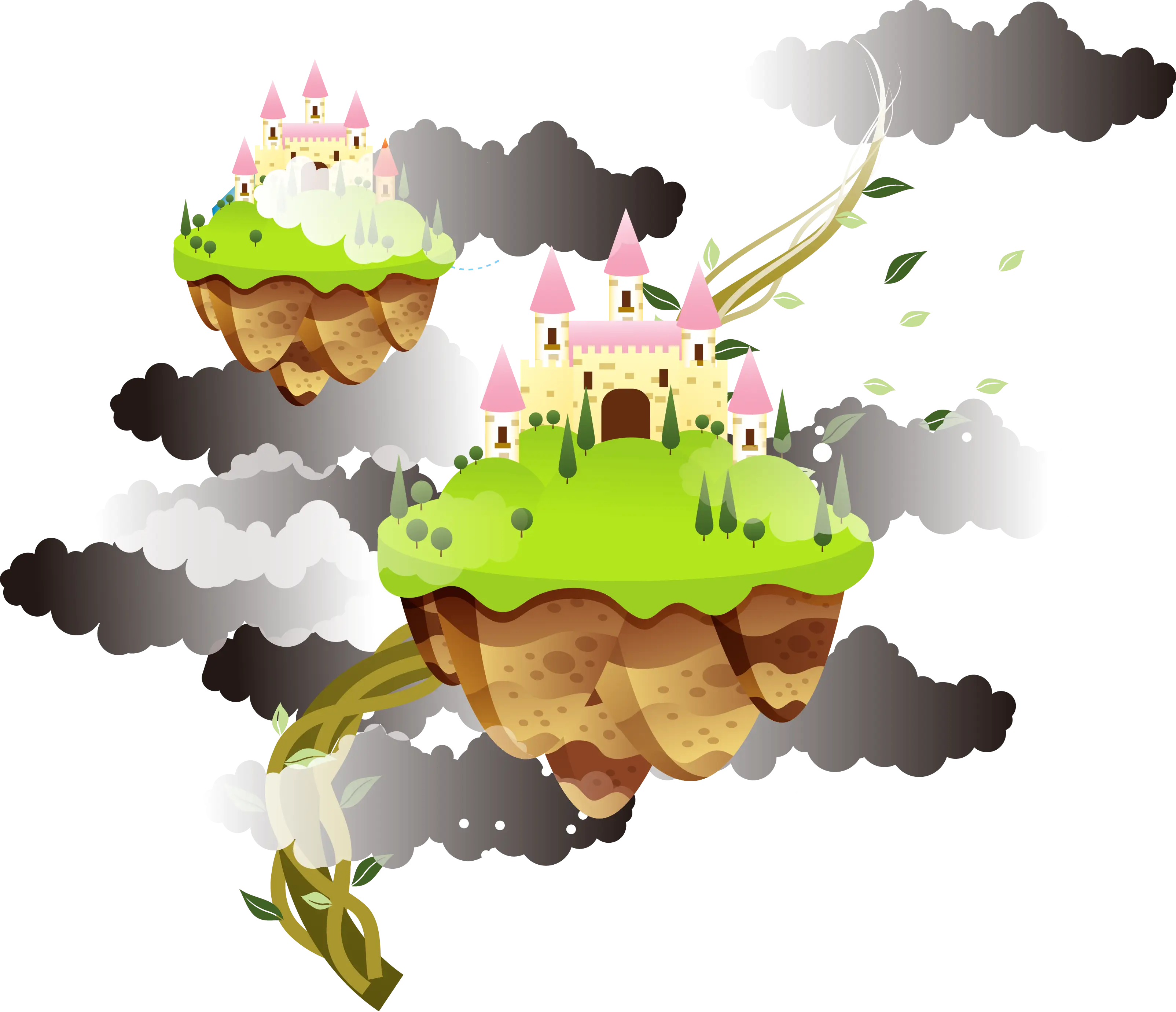 Floating castle in the sky