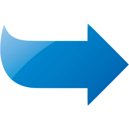 Blue Right Arrow Symbol