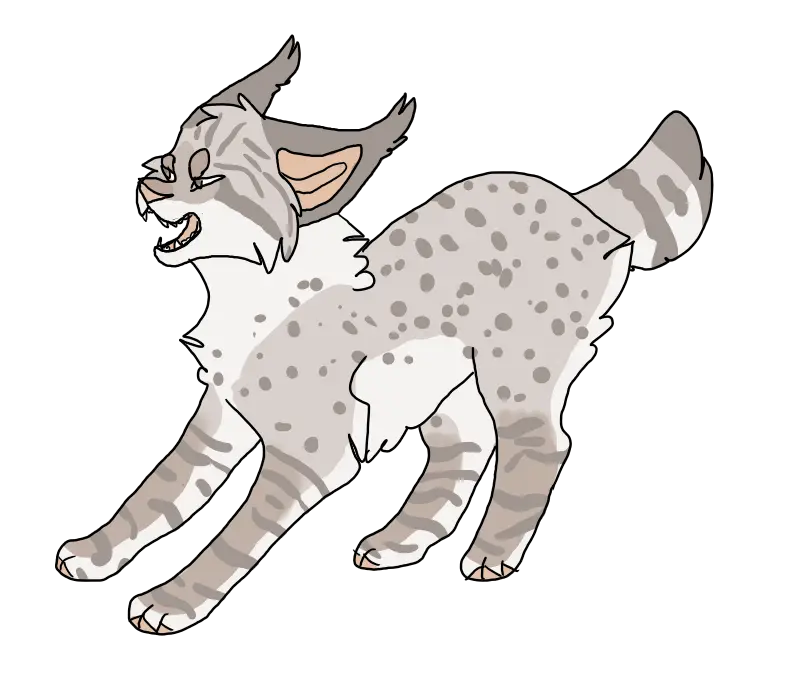 Spotted Cartoon Lynx Illustration