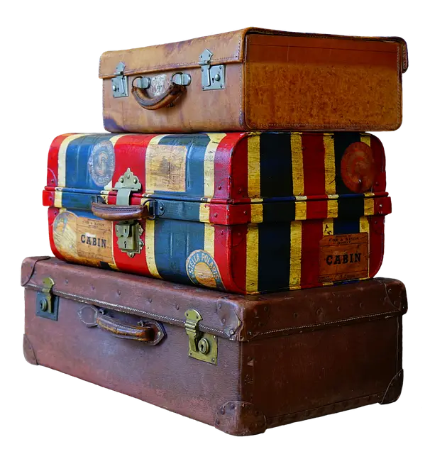Stack of Vintage Suitcases