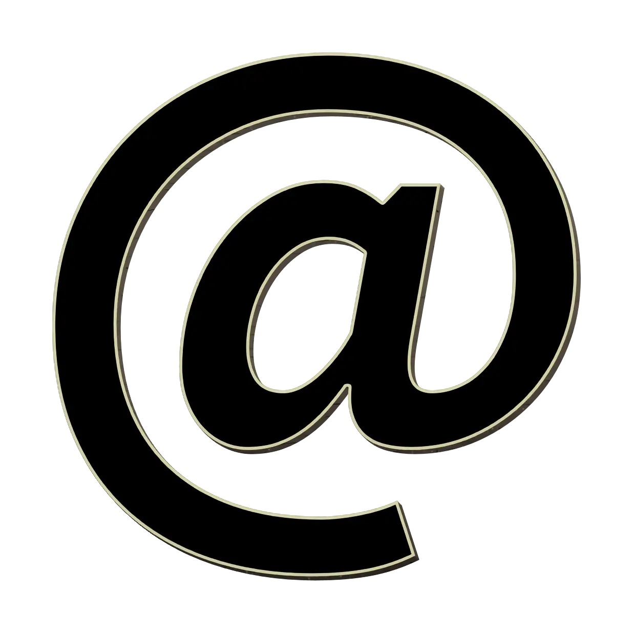 Black At Symbol Icon