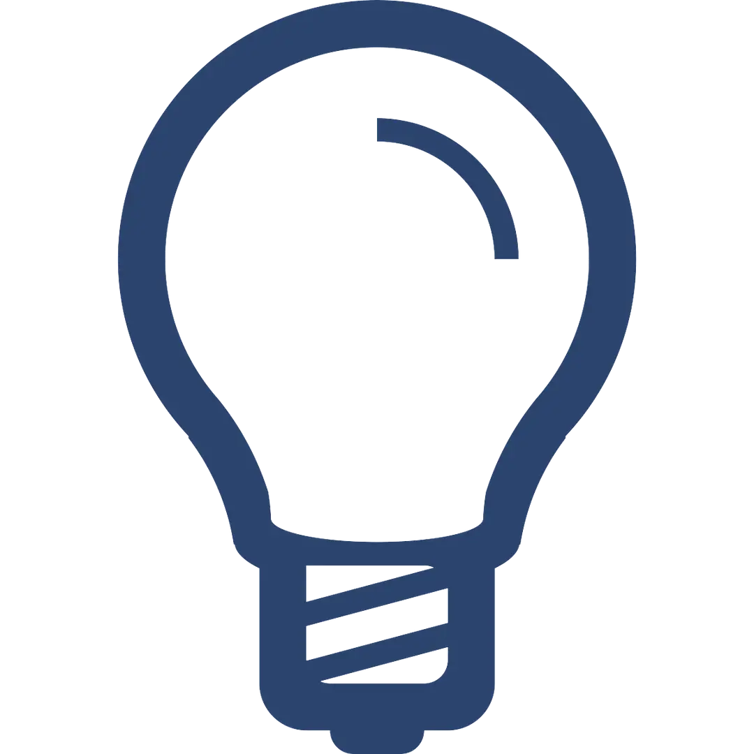 Light Bulb Icon Symbolizing Ideas