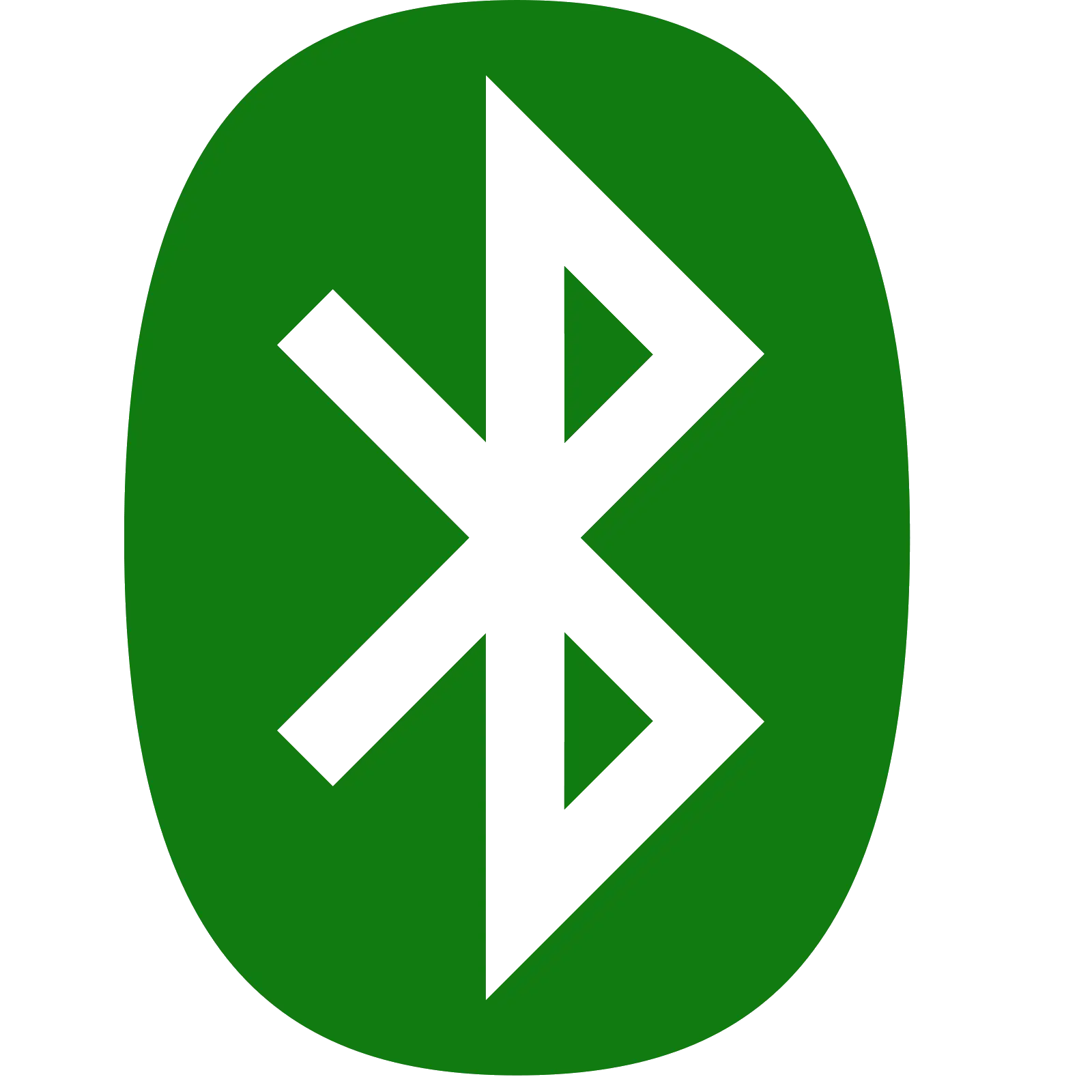 Green Bluetooth Logo Representation