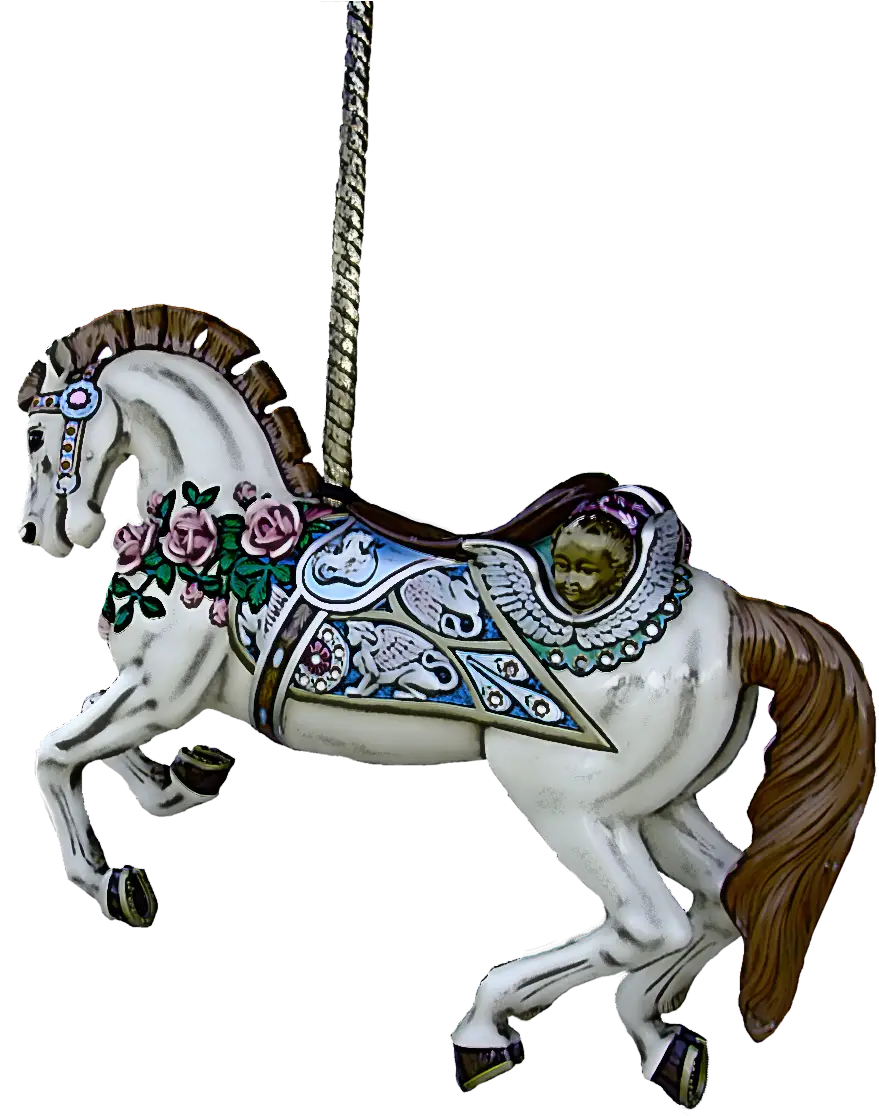 Vintage Carousel Horse with Ornate Design
