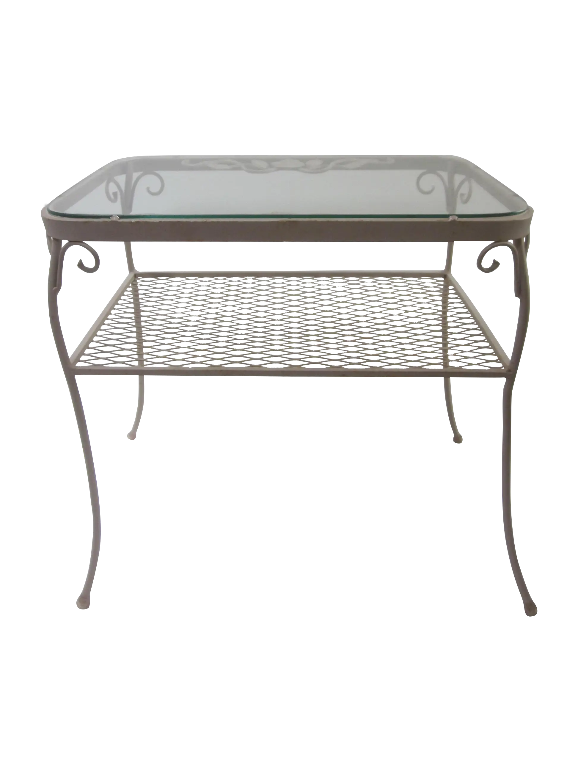 Wrought Iron Table with Glass Top Design