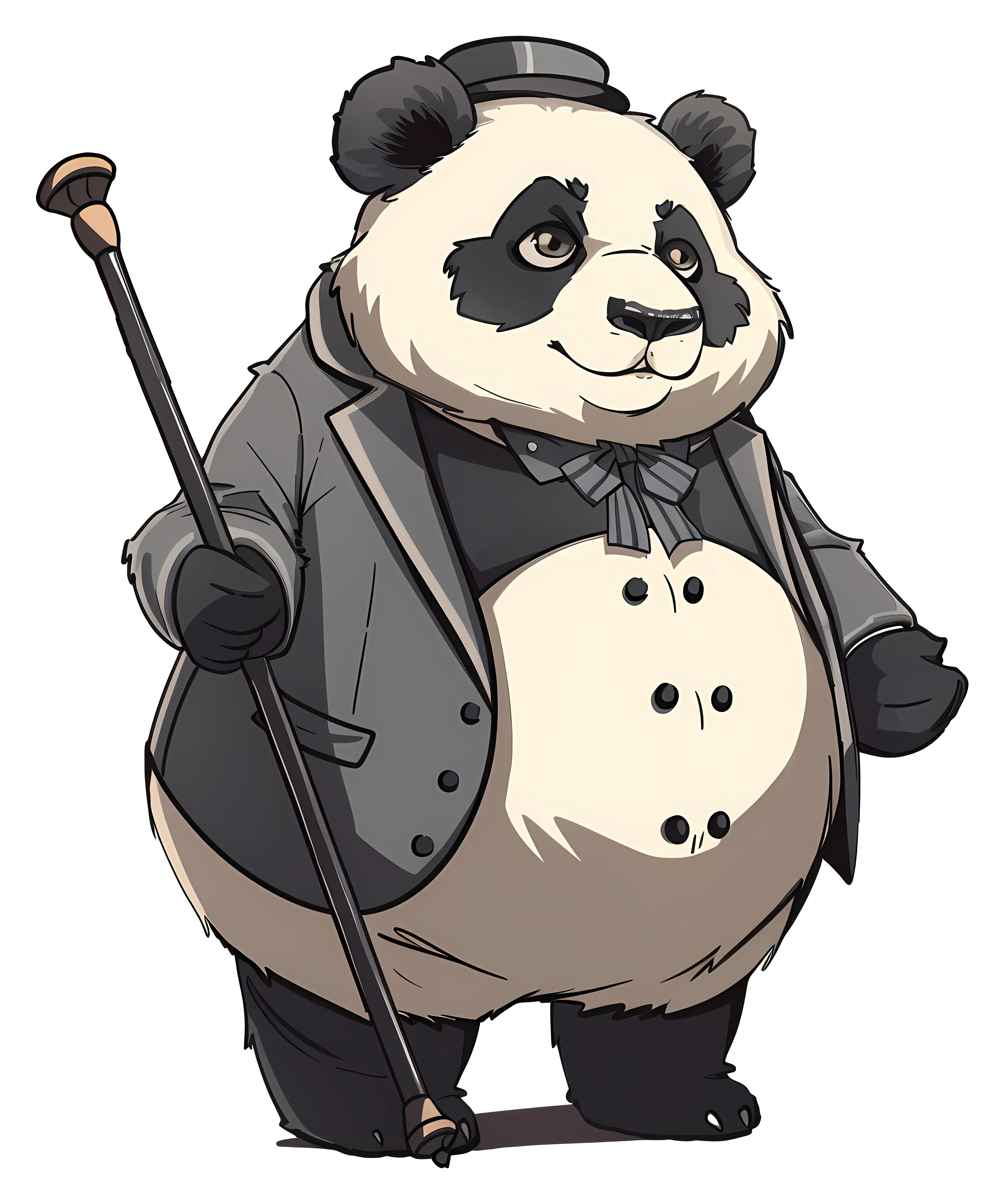 Cartoon Panda in Suit