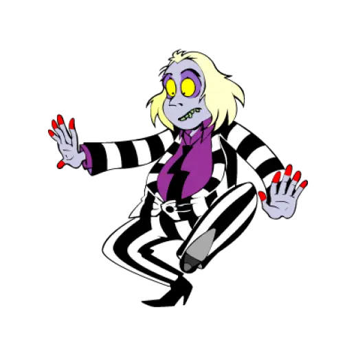 Cartoon Character in Striped Suit