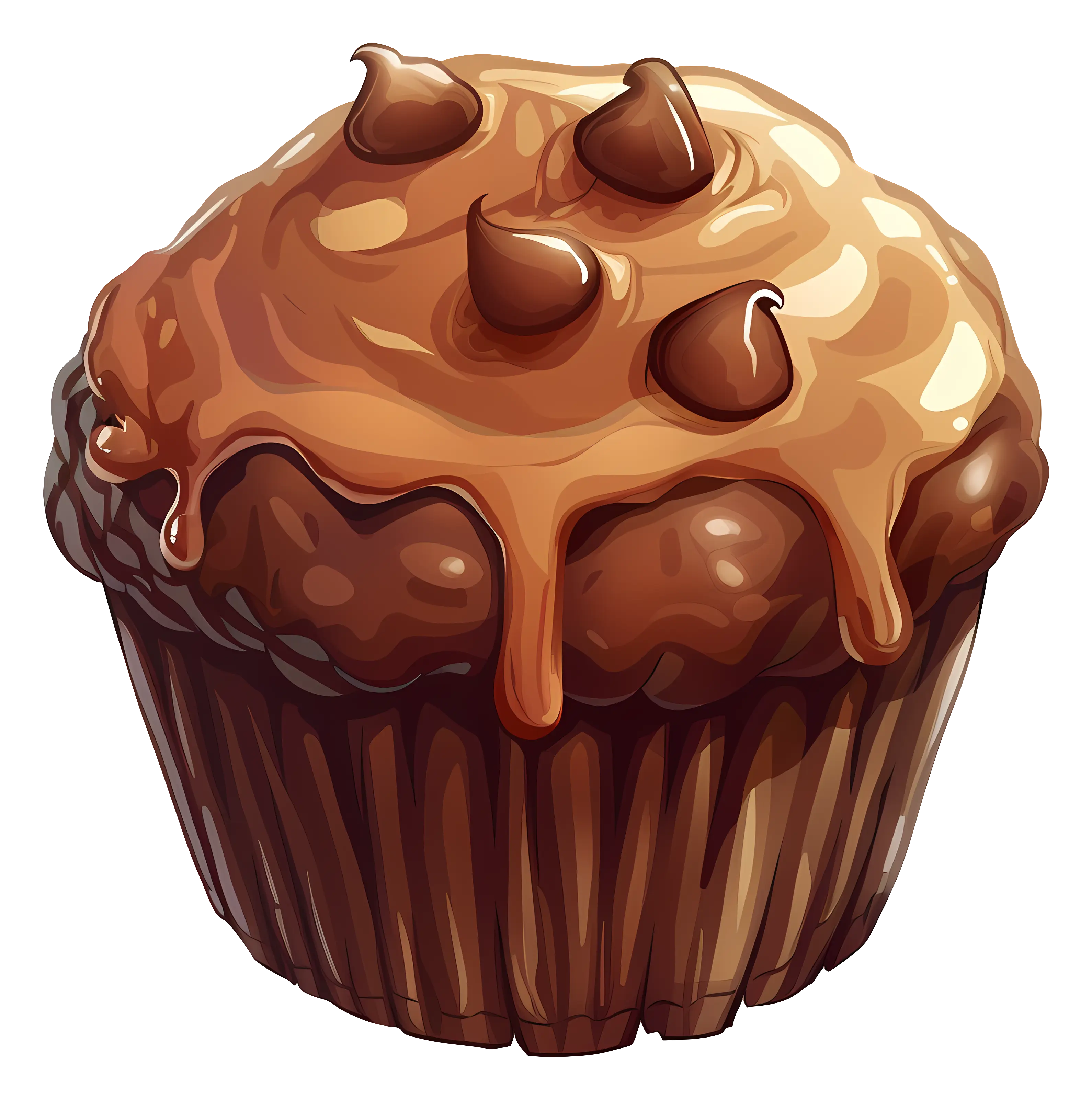 Delicious Chocolate Muffin Illustration