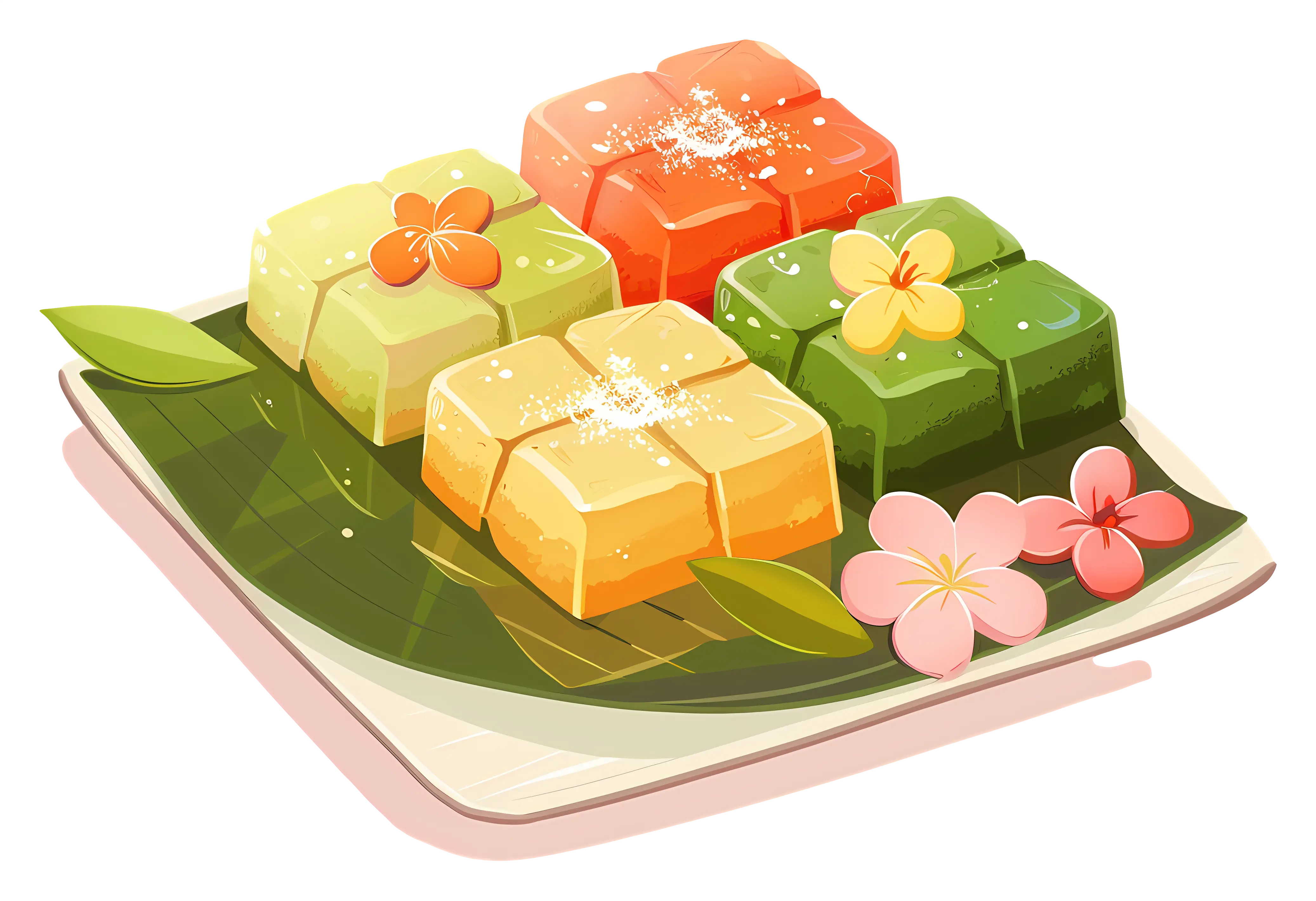 Colorful Desserts on Plate