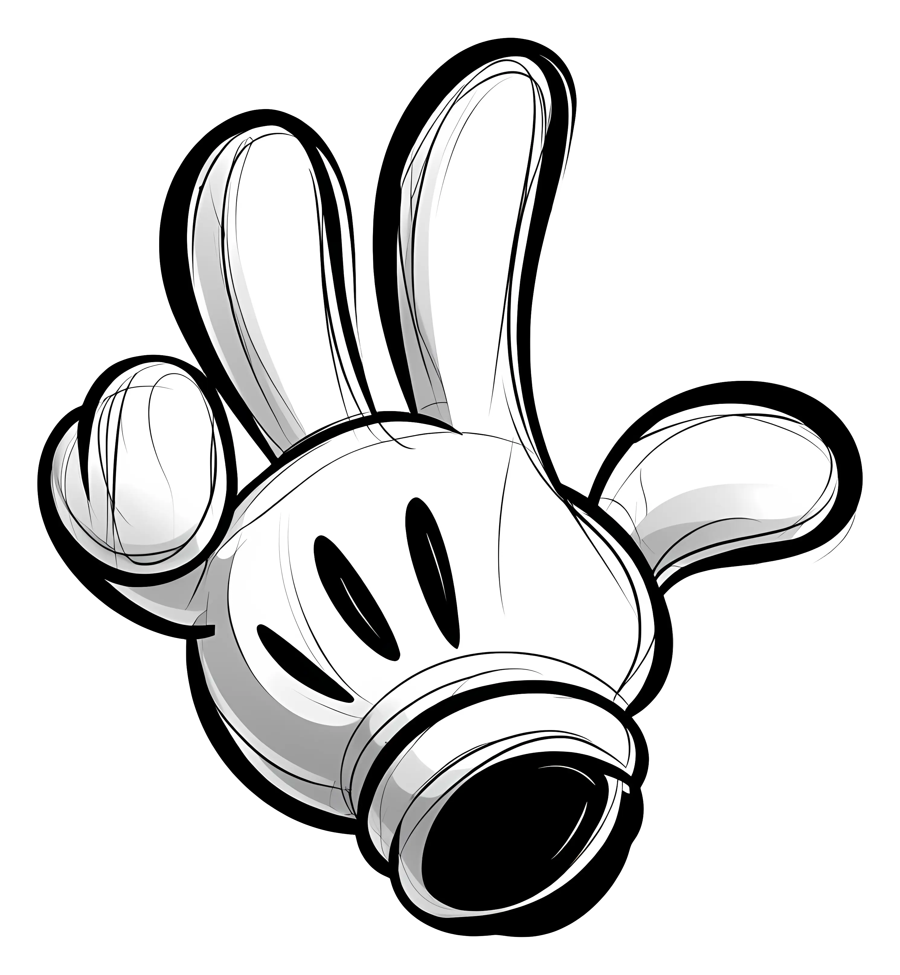 Cartoon White Glove Illustration