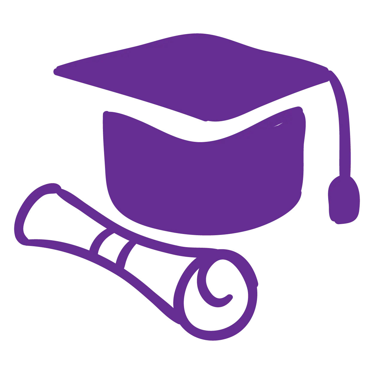 Graduation Cap and Diploma Icon