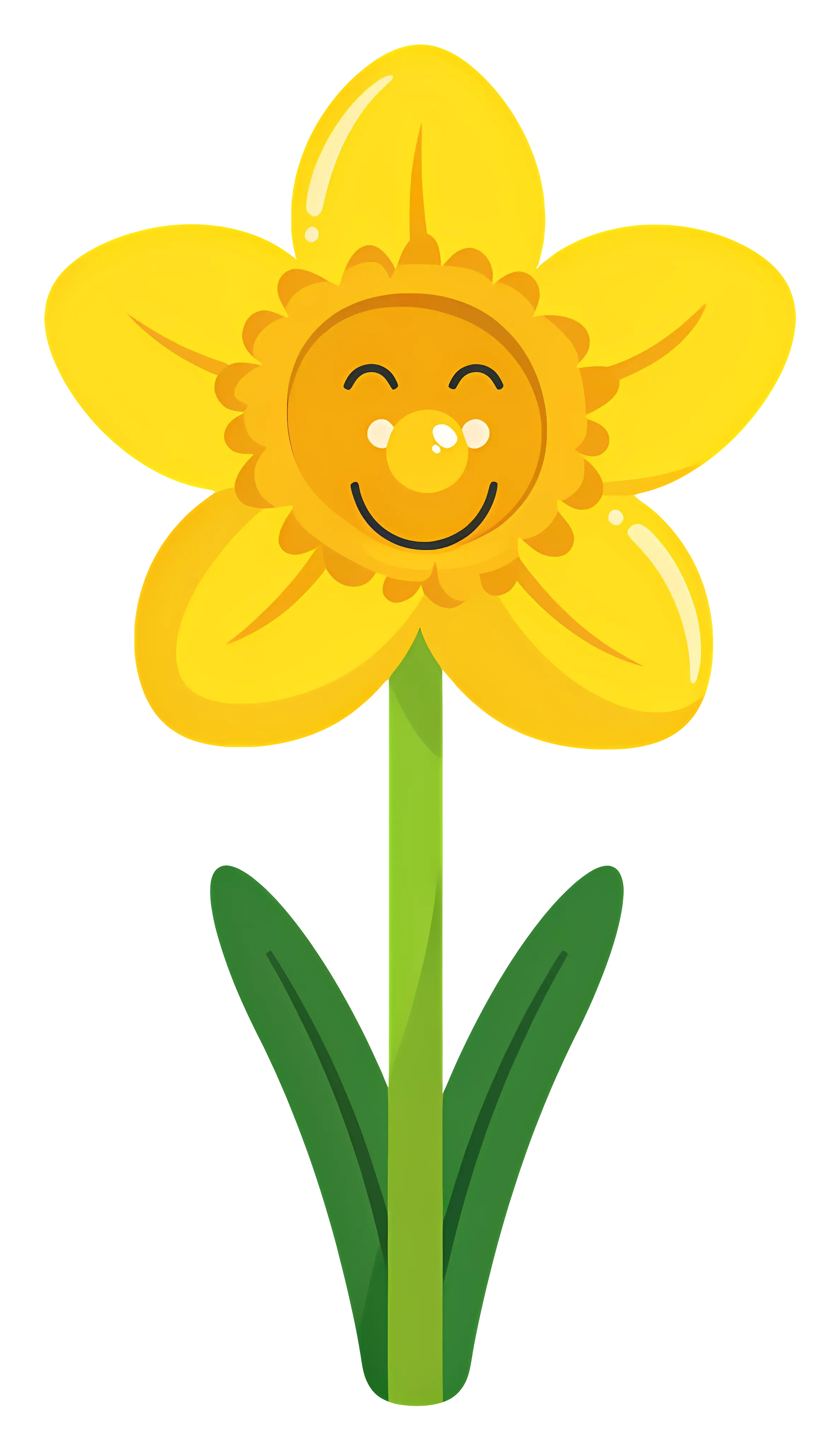 Happy Cartoon Yellow Flower