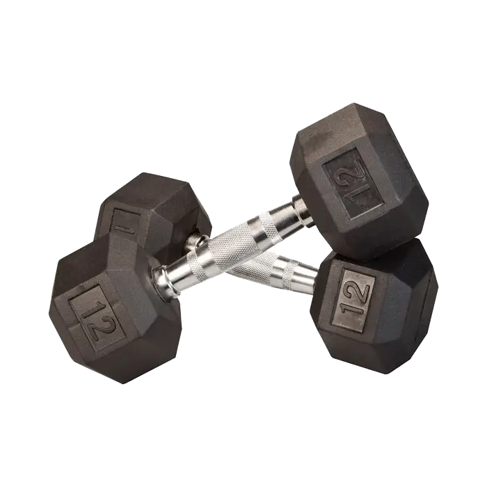 Black Dumbbells for Fitness and Weightlifting