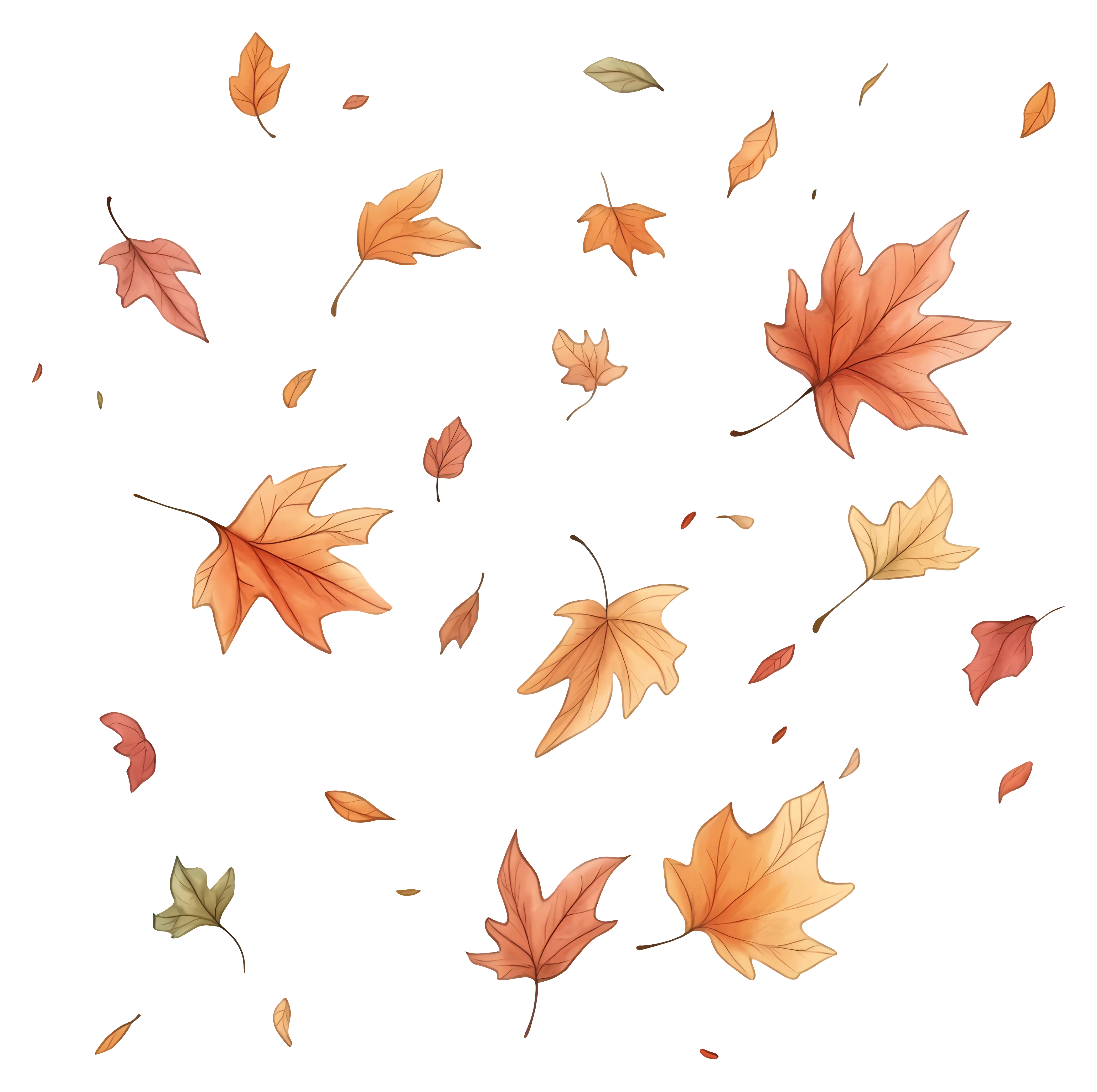 Falling Autumn Leaves Illustration