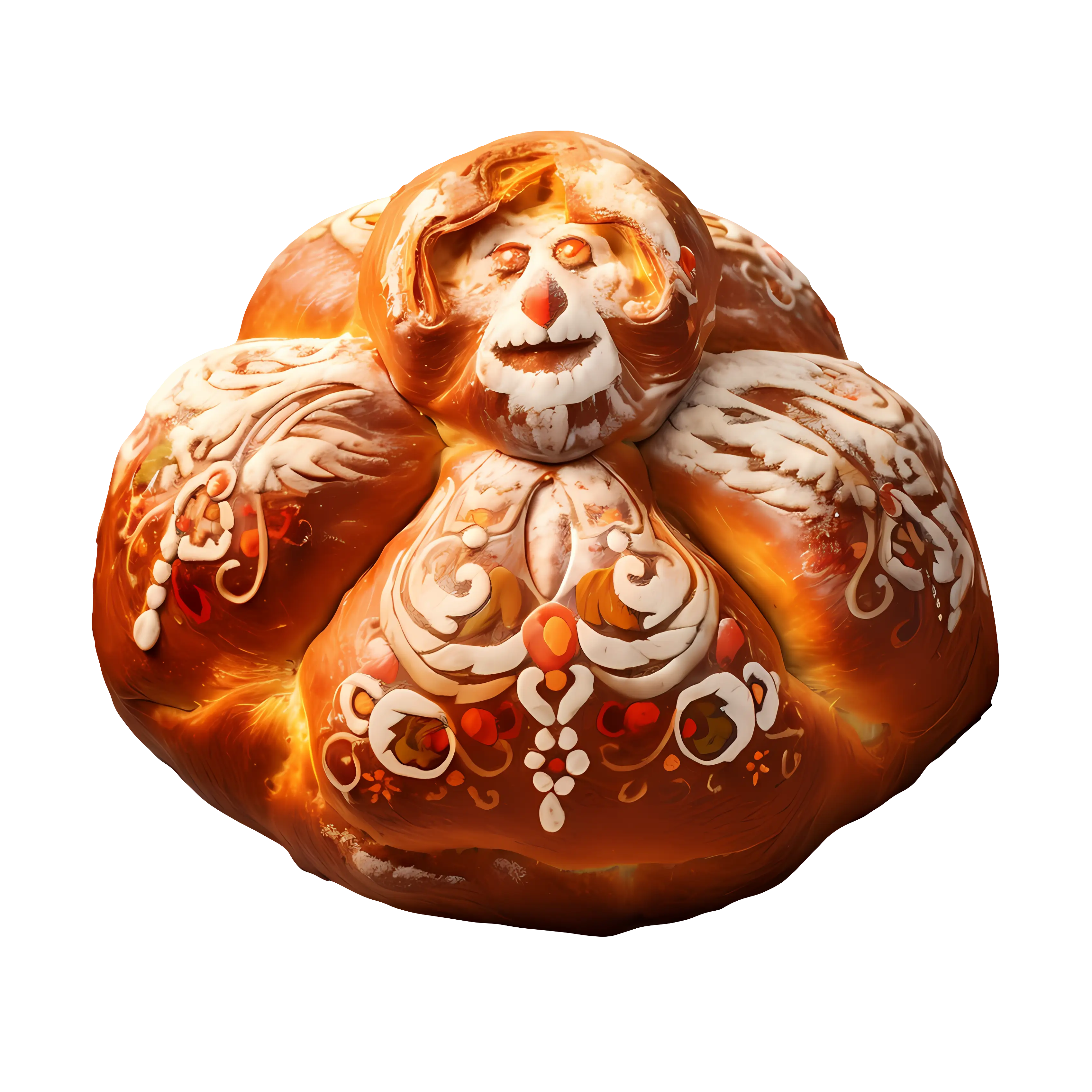 Decorative Bread with Intricate Design