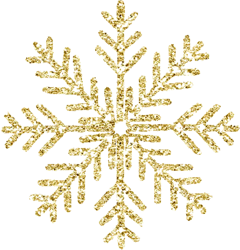Golden Glitter Snowflake Ornament