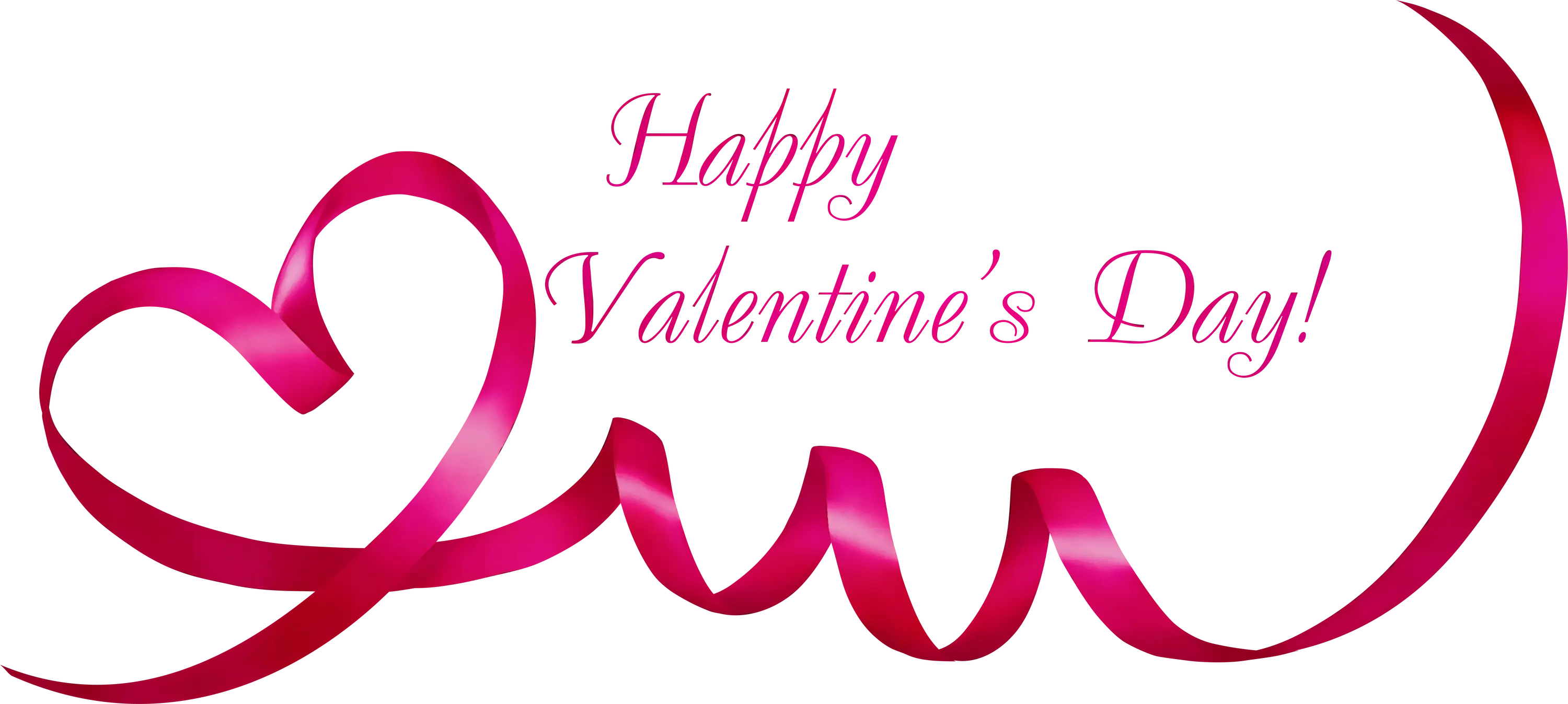 Valentine&#039;s Day Ribbon Text Design with Heart
