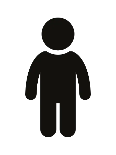 Basic Person Icon Silhouette
