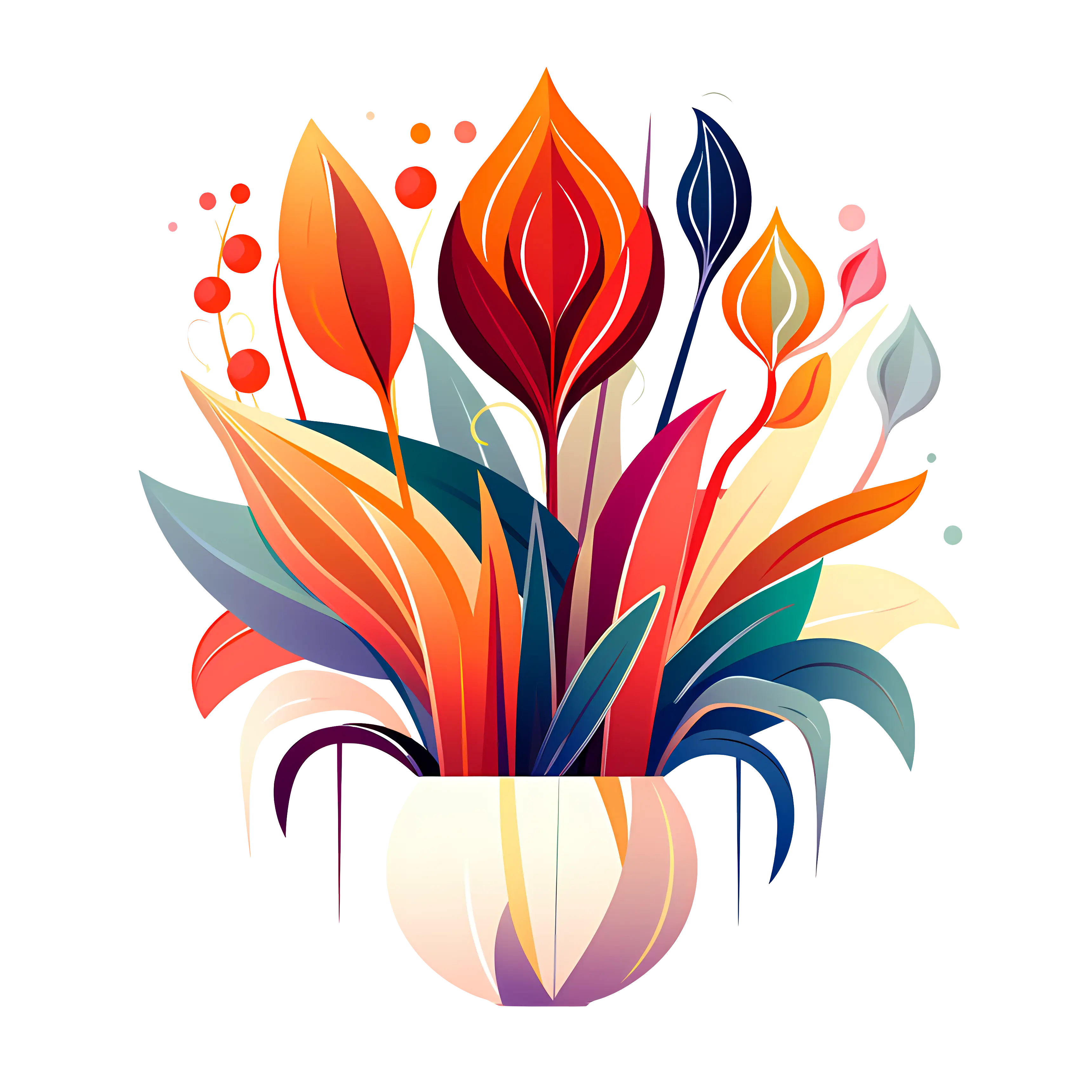 Colorful Plant in Pot