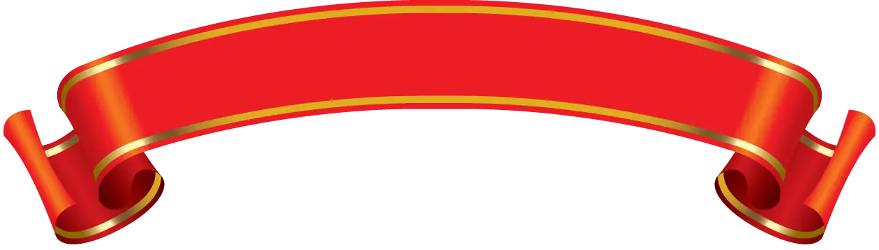 Festive Red Ribbon Banner Design