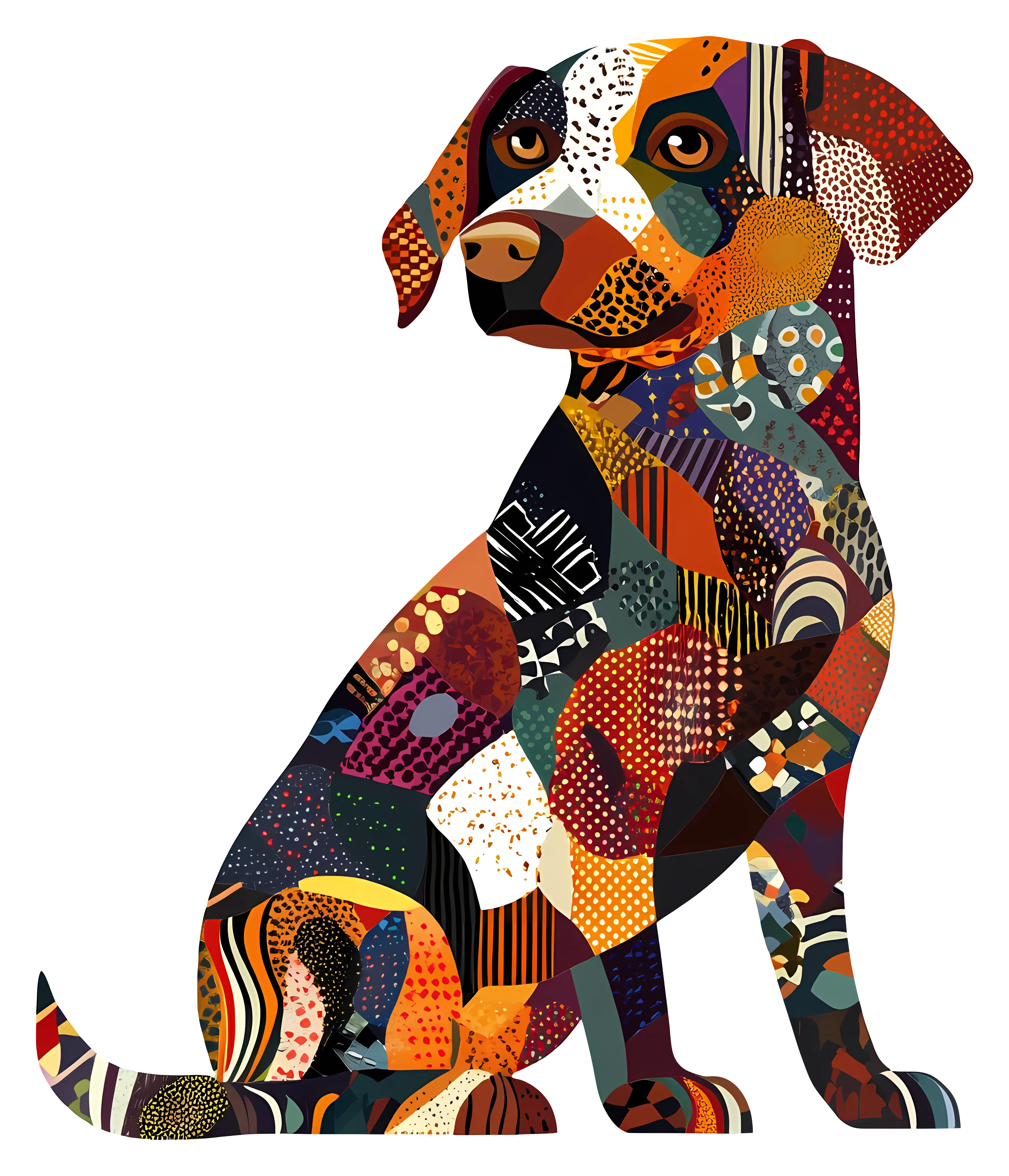 Colorful Dog Illustration