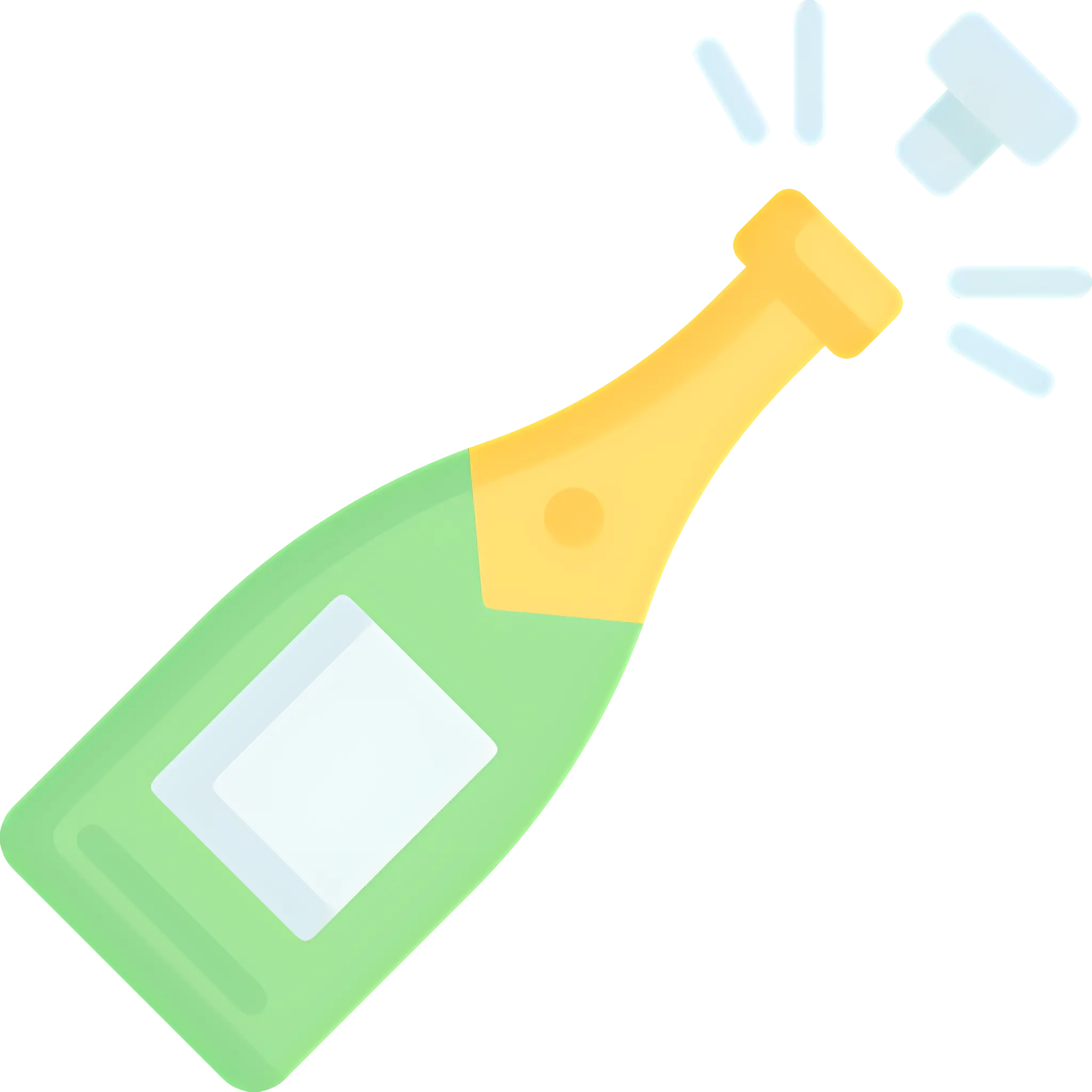 Popping Bottle Illustration