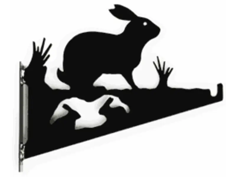 Black Rabbit Silhouette Wall Art