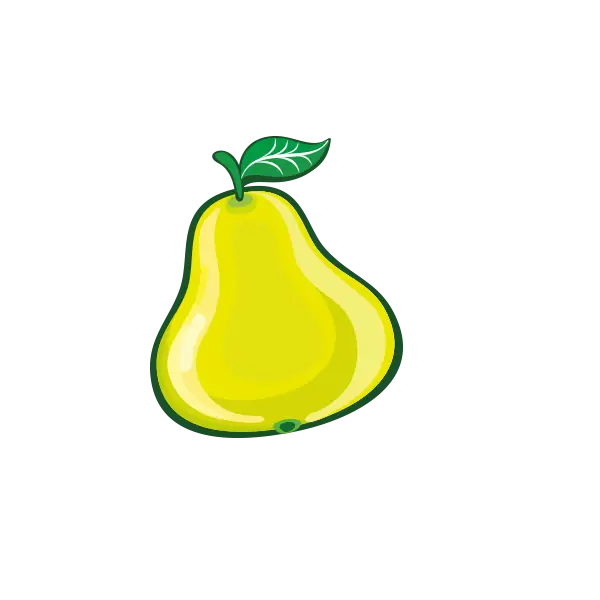 Green Pear Illustration
