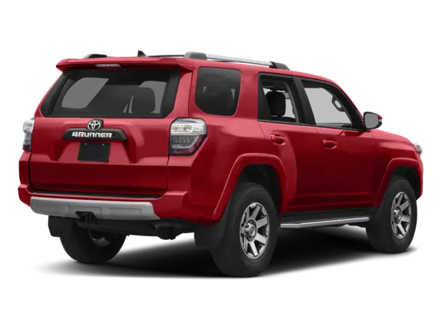 Red SUV Car in Rear View Perspective