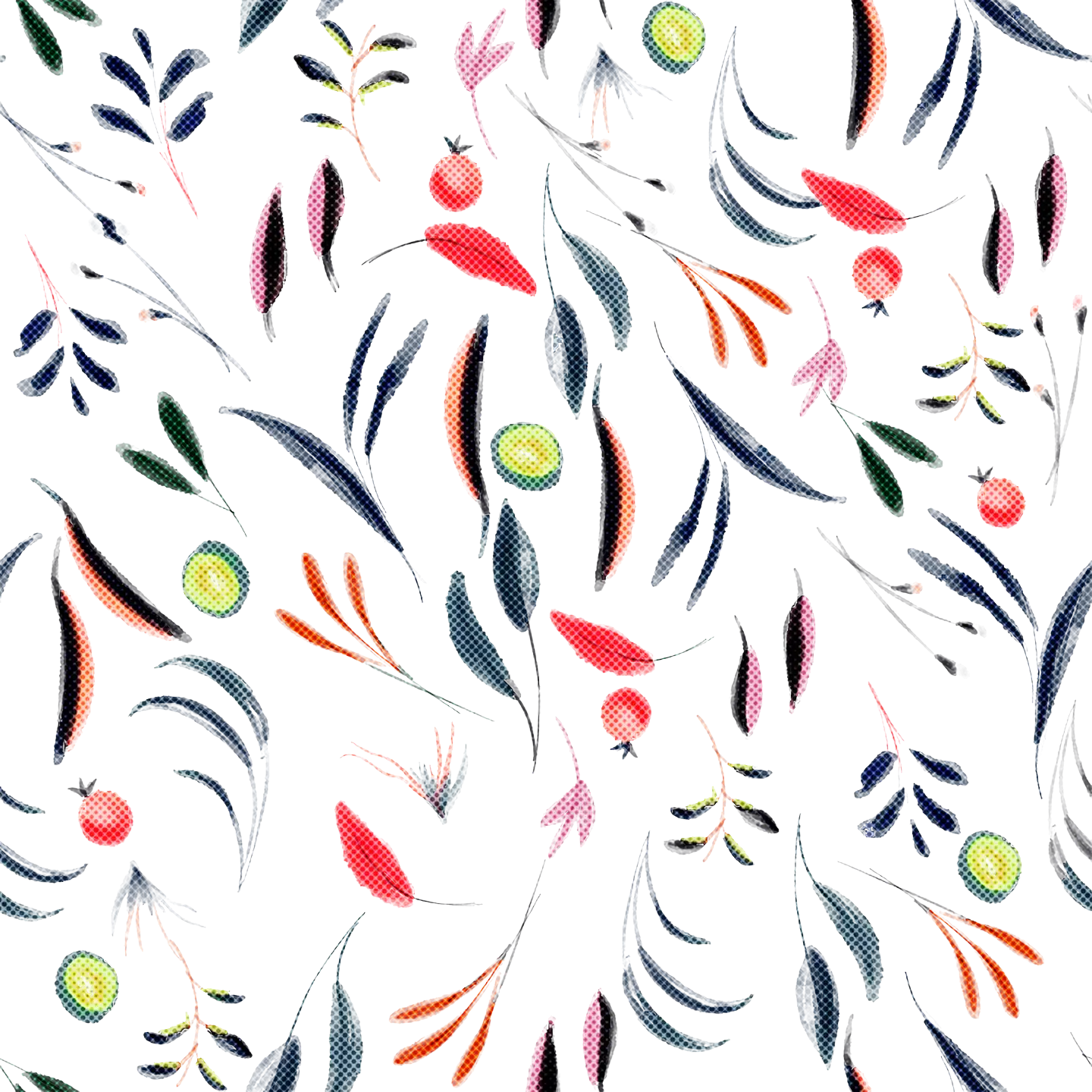 Abstract Pattern of Colorful Leaves