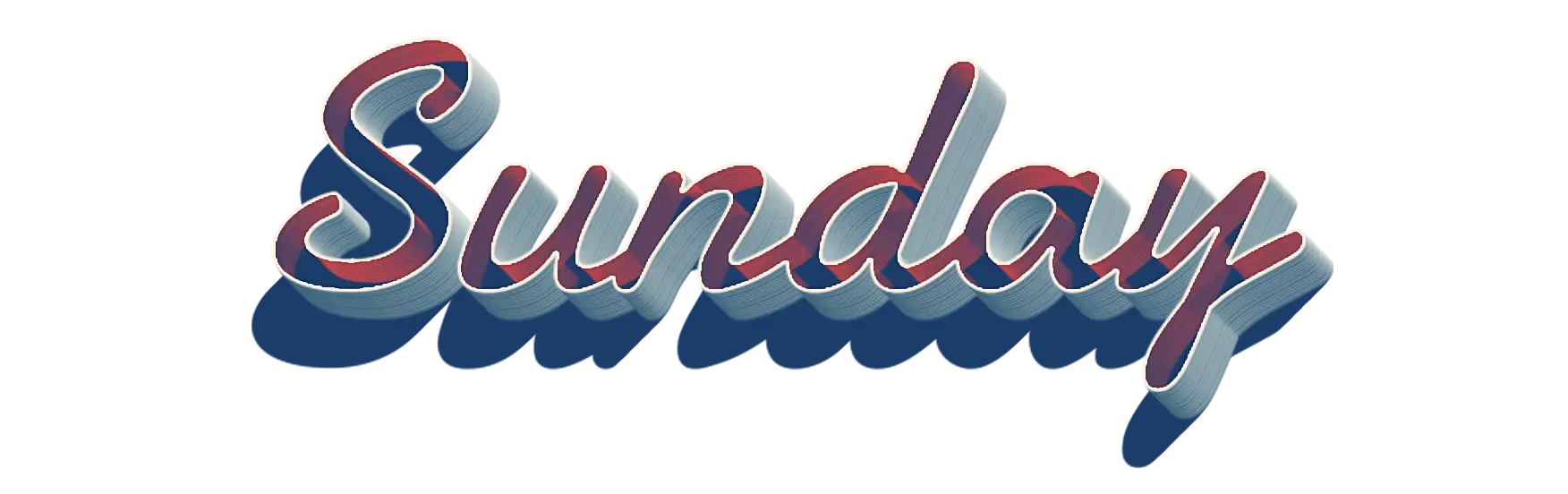 Sunday Text Illustration with Stylish Typography