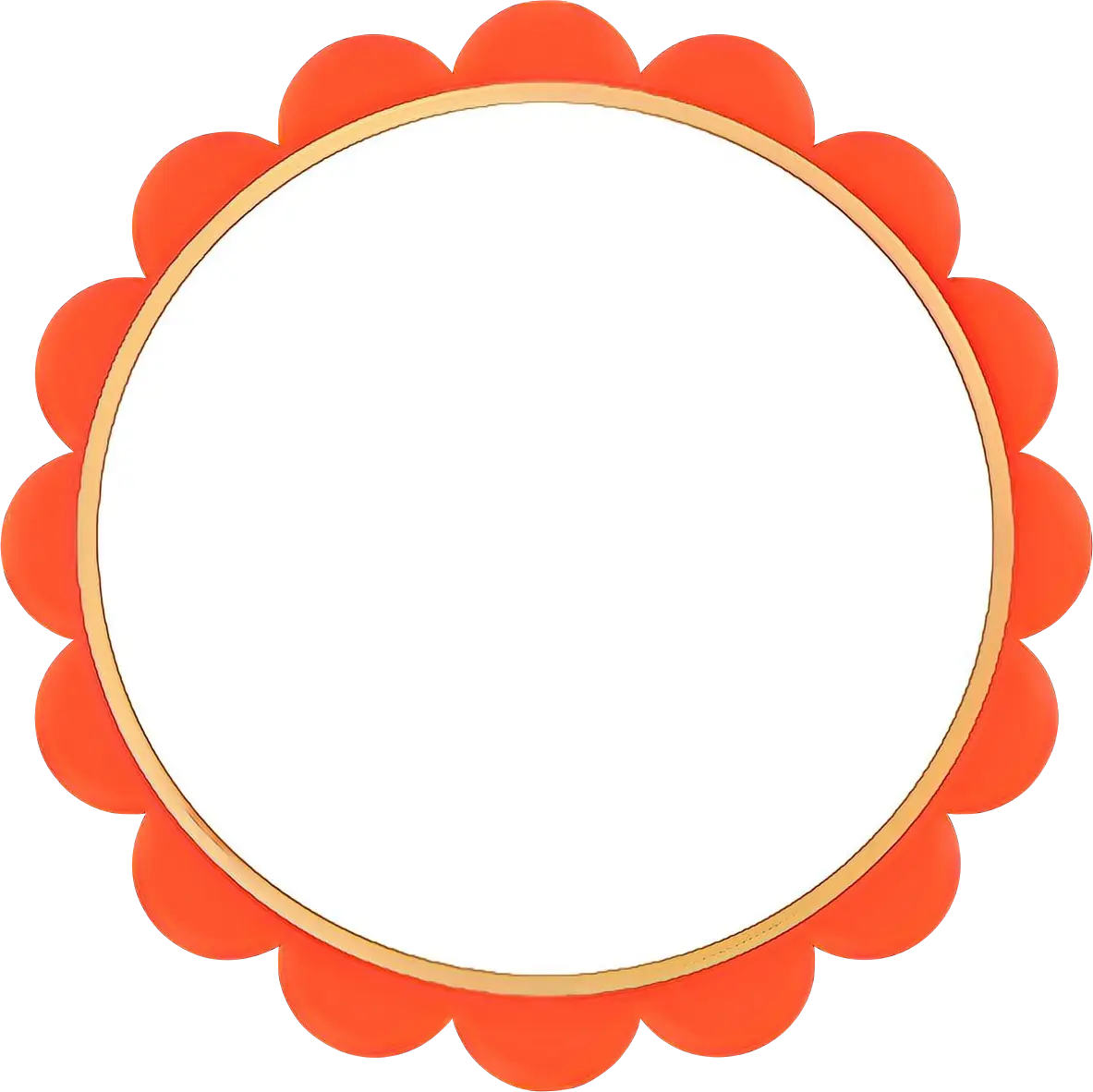 Red Circular Frame for Decorative Use
