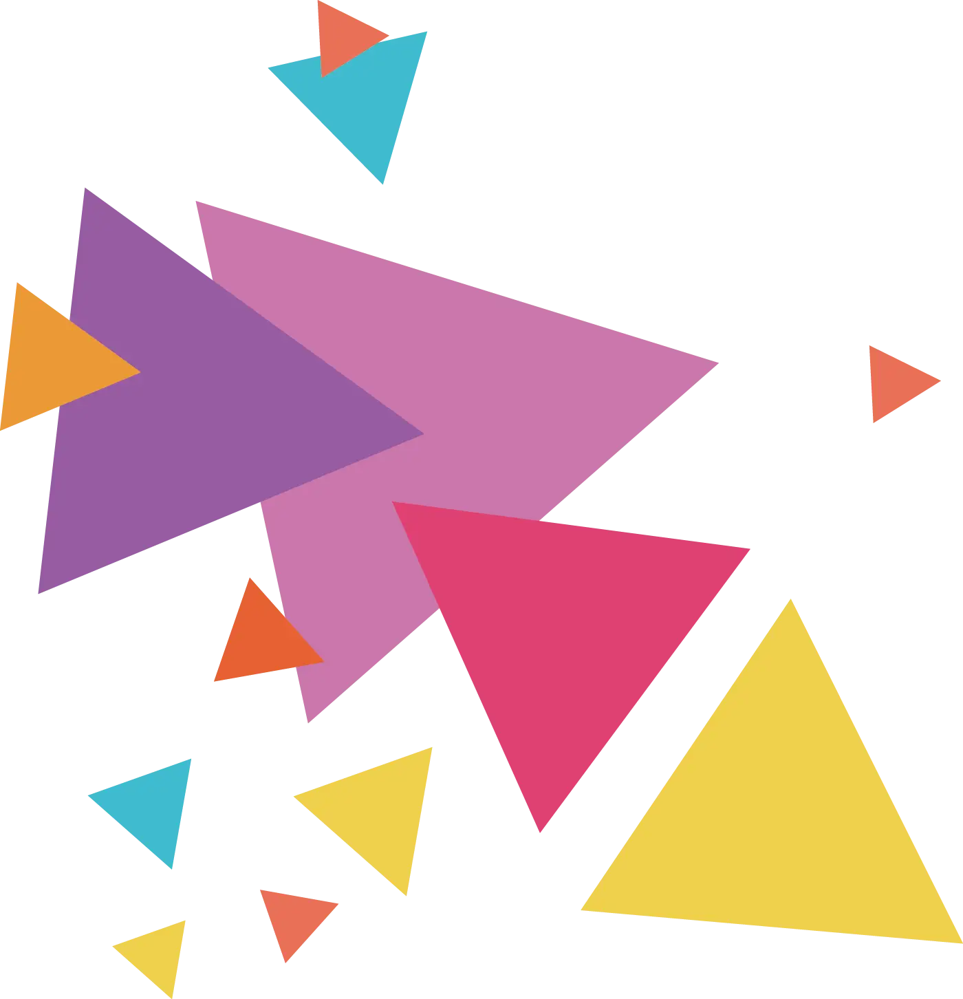 Abstract Art with Colorful Triangles