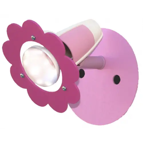 Pink Flower Wall Light