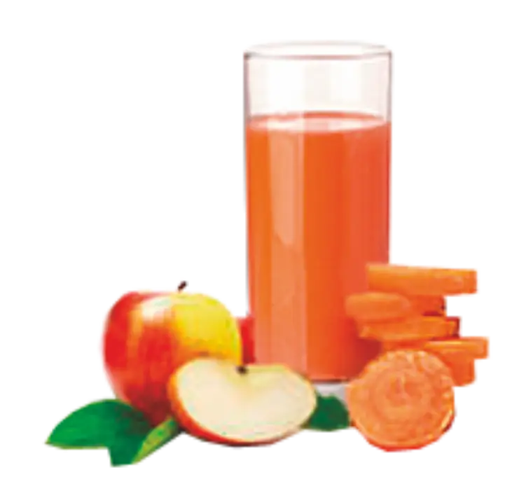 Fresh Apple and Carrot Juice