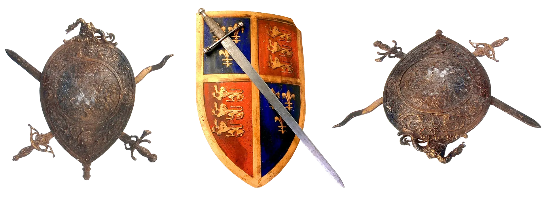 Medieval Shield and Swords Illustration