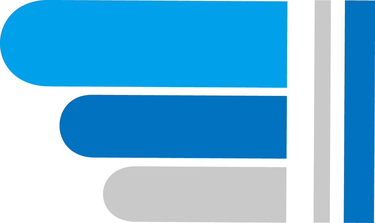 Blue and Grey Geometric Bars