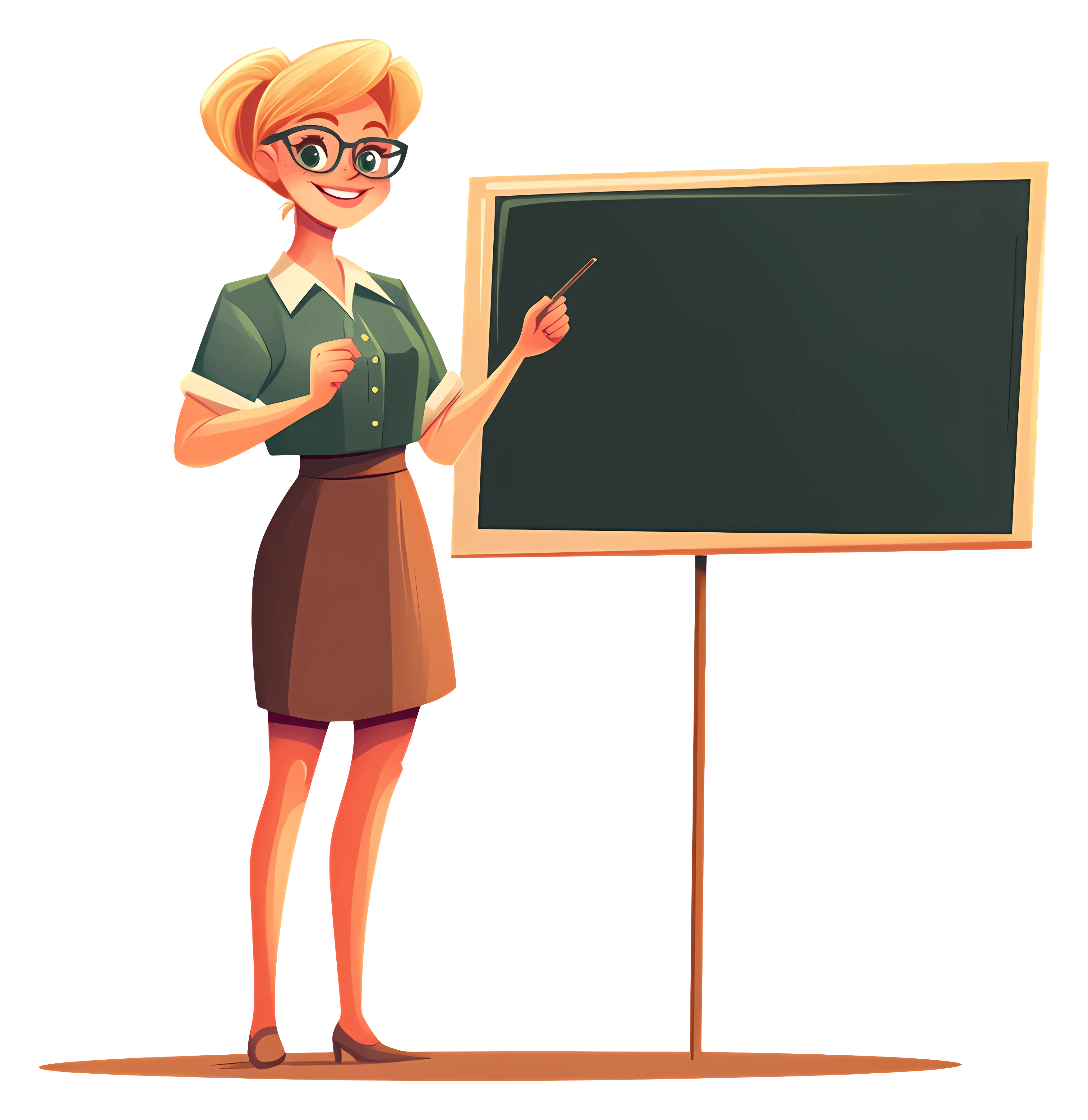 Teacher at Chalkboard
